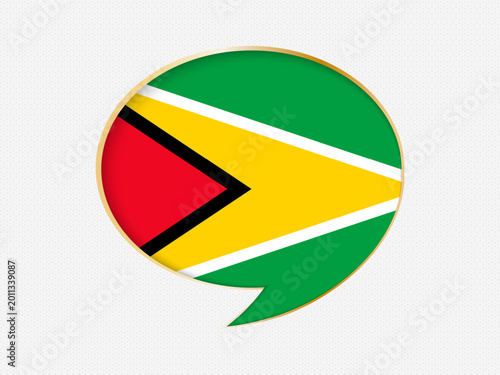 Free Download Guyana in a Speech Bubble Design on Golden Frame. - GFXLoad