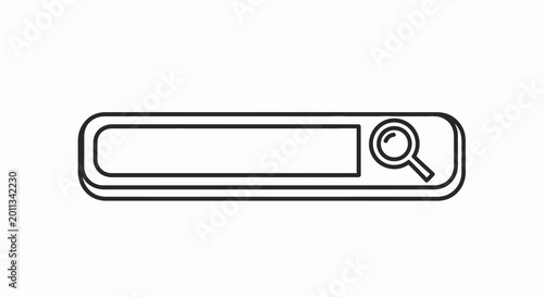 Tableau sur toile Search bar icon with magnifying glass.