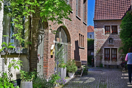 Bild auf Leinwand Malines (Mechelen):  lo storico quartiere del Groot Begijnhof (Gran Beghinaggio)