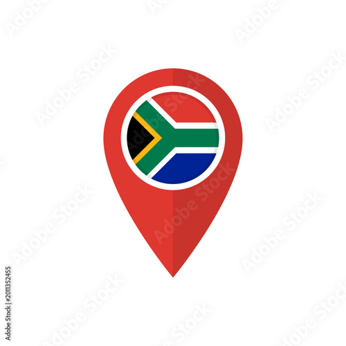 Location pin icon with flag of Republic of South Africa or RSA Free Download Location pin icon with flag of Republic of South Africa or RSA - GFXLoad