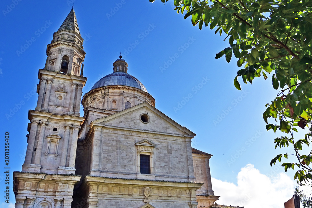 Naklejka premium Montepulciano, la Chiesa o Santuario della Madonna di San Biagio, Val d'Orcia, Toscana