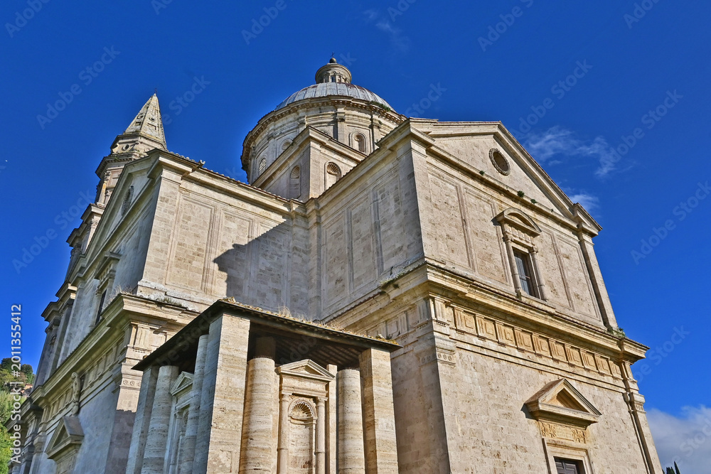 Naklejka premium Montepulciano, la Chiesa o Santuario della Madonna di San Biagio, Val d'Orcia, Toscana