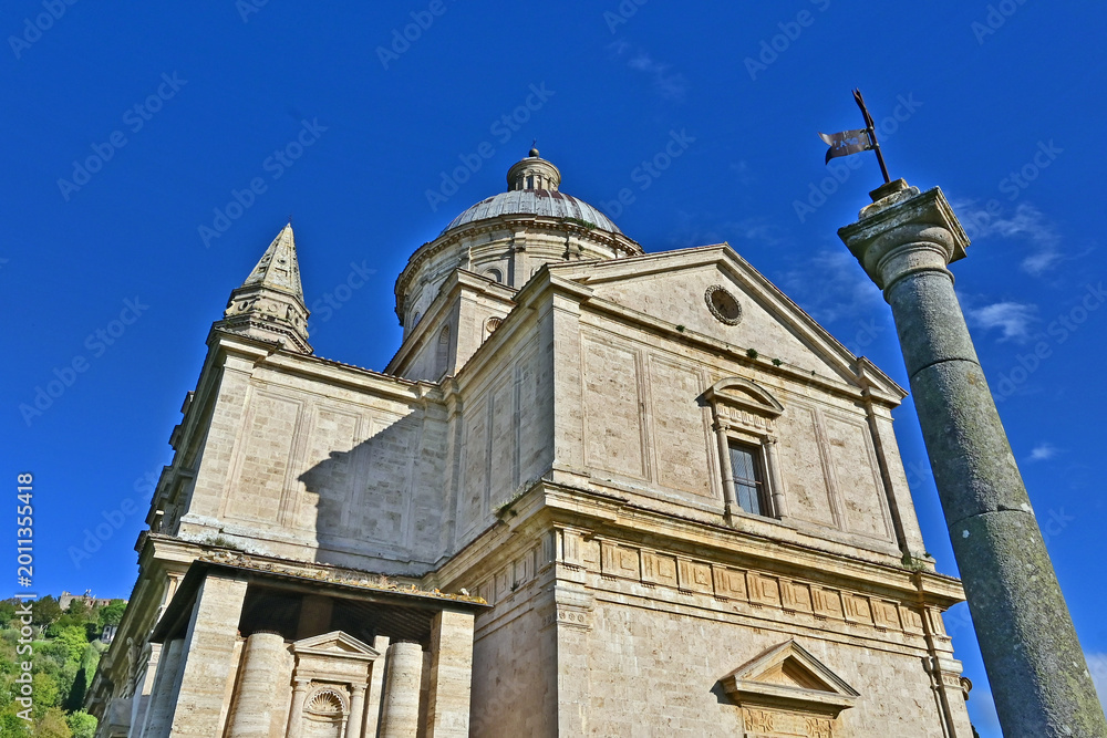 Naklejka premium Montepulciano, la Chiesa o Santuario della Madonna di San Biagio, Val d'Orcia, Toscana