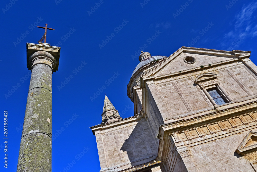 Naklejka premium Montepulciano, la Chiesa o Santuario della Madonna di San Biagio, Val d'Orcia, Toscana