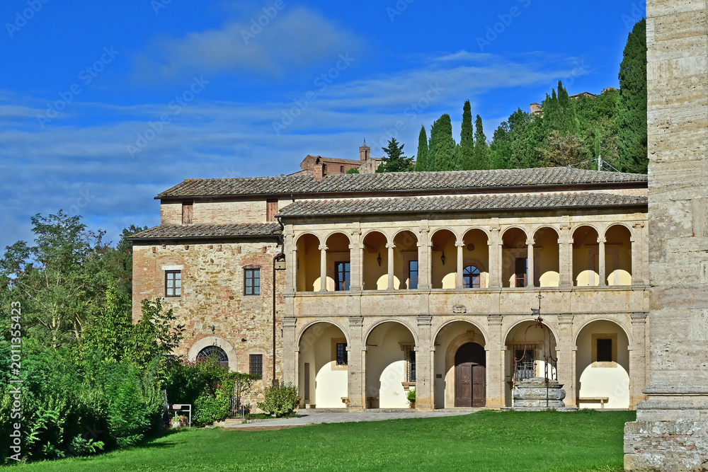 Obraz premium Montepulciano, Casa Parrocchiale della Chiesa o Santuario della Madonna di San Biagio, Val d'Orcia, Toscana