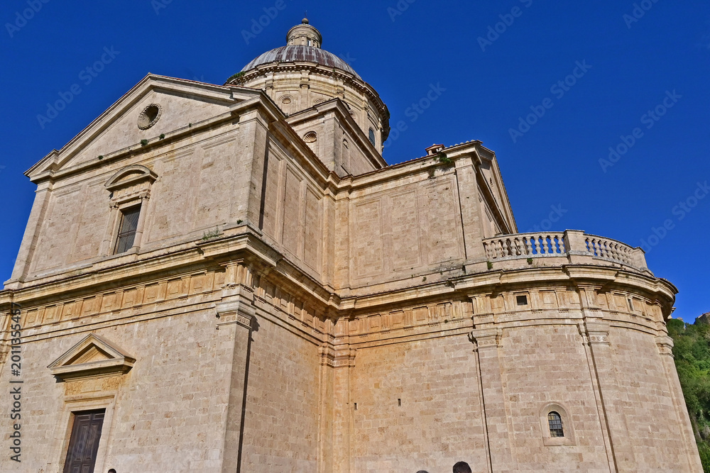 Naklejka premium Montepulciano, la Chiesa o Santuario della Madonna di San Biagio, Val d'Orcia, Toscana