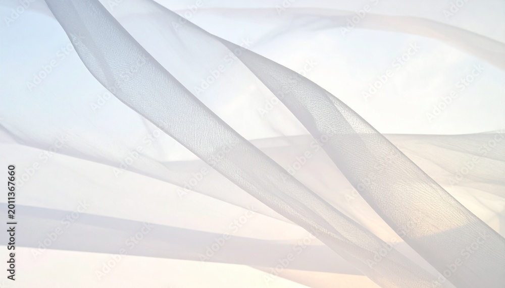 Fototapeta premium soft light gradient through translucent fabric for minimalist abstract design