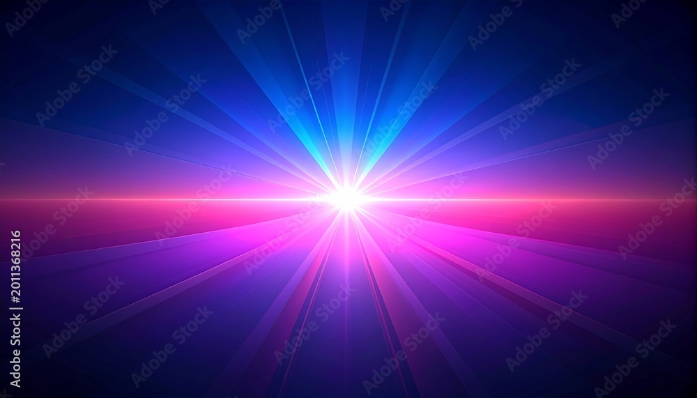 Fototapeta premium vibrant cosmic light burst with radial gradient glow for futuristic design