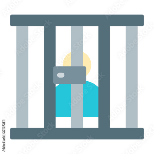 фотографія Prison Vector Flat Icon Design