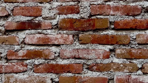 Slow Moving Red Brick Wall Texture