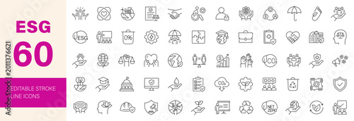 Konstfotografi ESG icon set