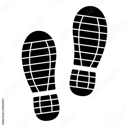 Repeating boot print footprints pattern on a dark textured surface, isolated on transparent background for grunge and crime/investigation themes.
