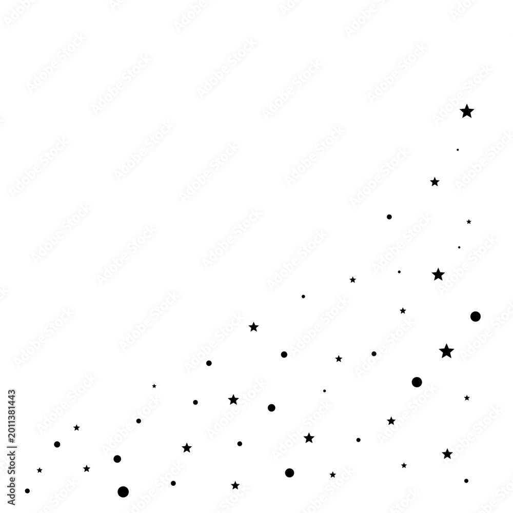 Fototapeta premium Monochromatic Scattered Star