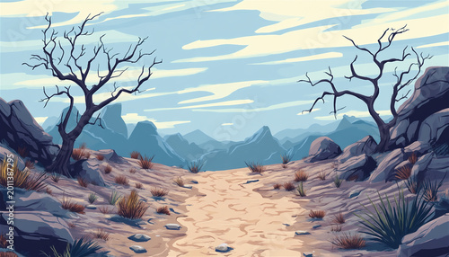 landscape of the mountains