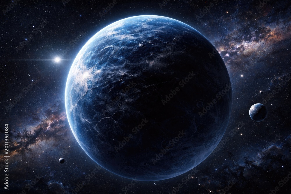 Fototapeta premium Theoretical mysterious planet nine in space