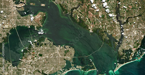 Canvastavla Fort Myers on open data satellite image