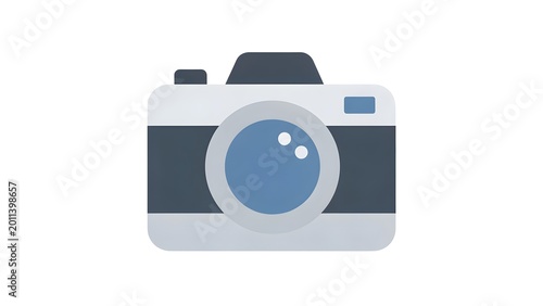 Serene Blue Camera Icon Illustration