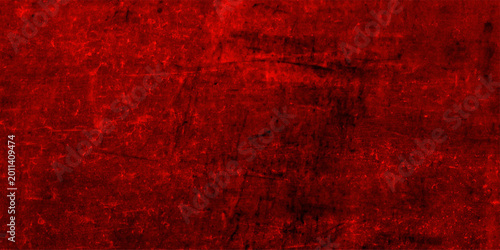Tableau sur toile Peeling paint on a red concrete wall