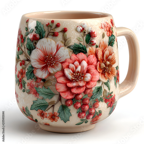 Colorful ceramic mug glossy gradient design artistic coffee cup modern decor Images