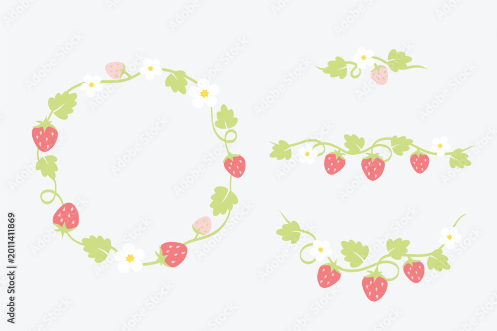 Obraz premium Strawberry vine decoration