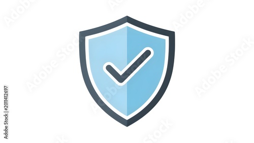 Free Download Blue Shield with Checkmark Emblem - GFXLoad