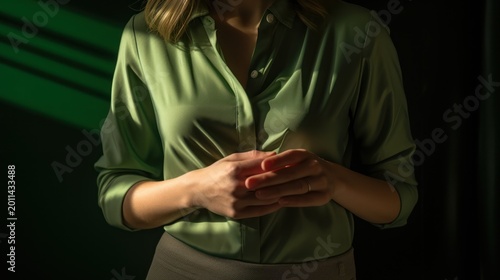 Sophisticated professional elegance captured in a moment of quiet reflection under dramatic cinematic lighting.