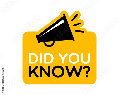Vector Did You Know Promotional Tag Label
