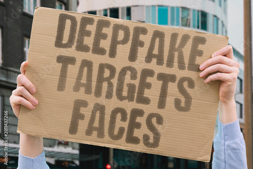 Fotografía "Deepfake Targets Faces" Artificial image tools select real people's likenesses for fabricated content