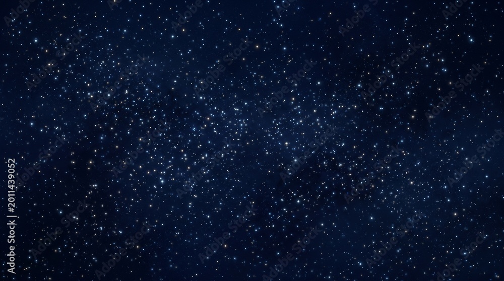 Fototapeta premium Dark blue night sky with stars.