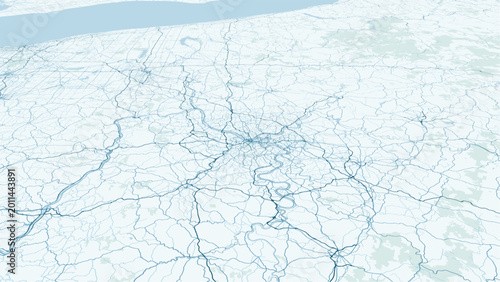 Foto Modern minimalist vector map of Pittsburgh, Pennsylvania, USA
