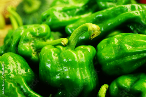 Fresh green peppers