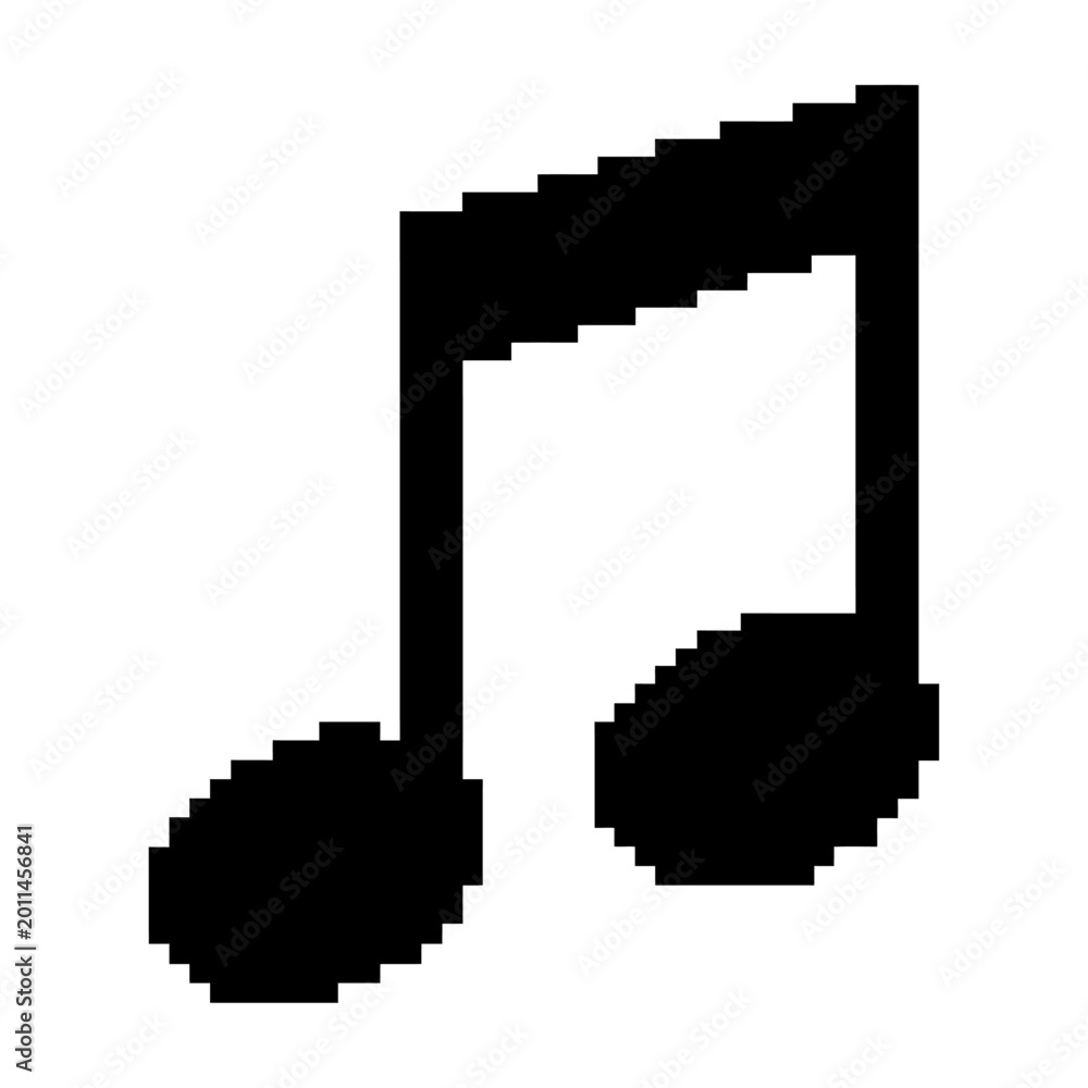 Obraz premium Eighth music note symbol flat design vector for education and melody themes