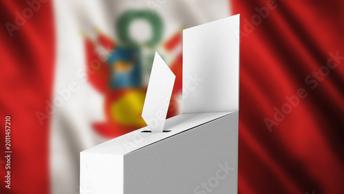 Fotografie Peru. Presidential elections, vote concept.