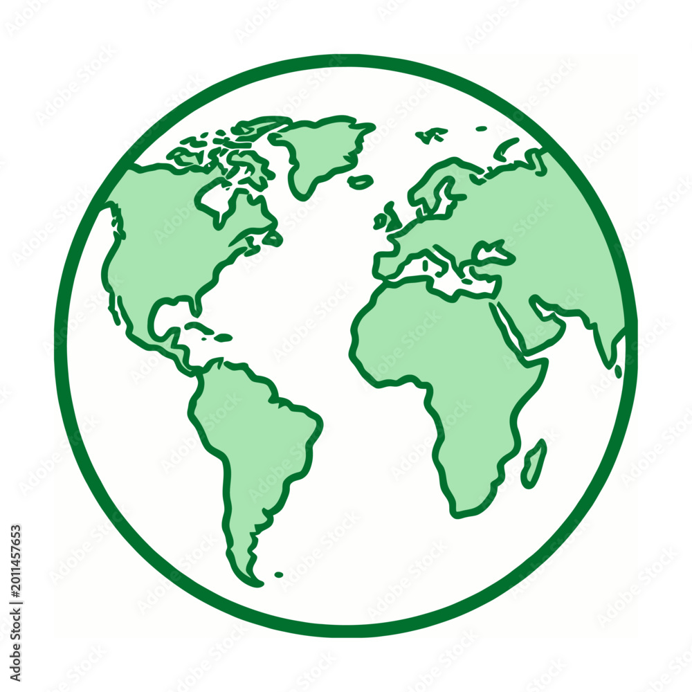 Obraz premium World map continents flat design vector for global business and travel