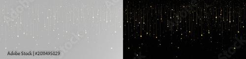 Foto Premium black and gold sparkling abstract texture with vertical luminous rain pa