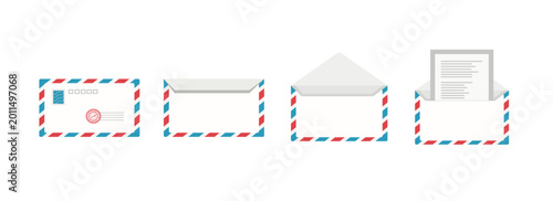 Slika na platnu Airmail Envelopes Set