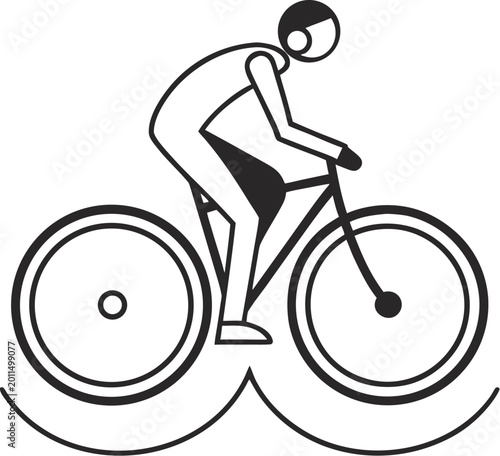 cyclist silhouette vector