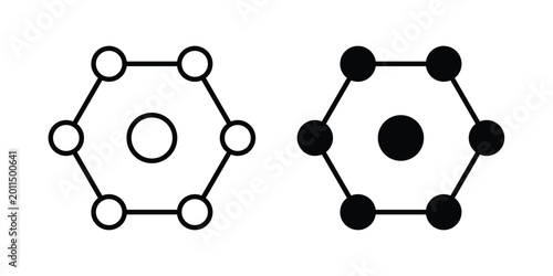 Foto Antioxidant icon illustration design vector set in black.