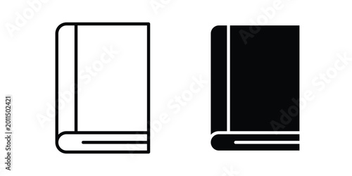 Foto Book icon illustration design vector set in black.