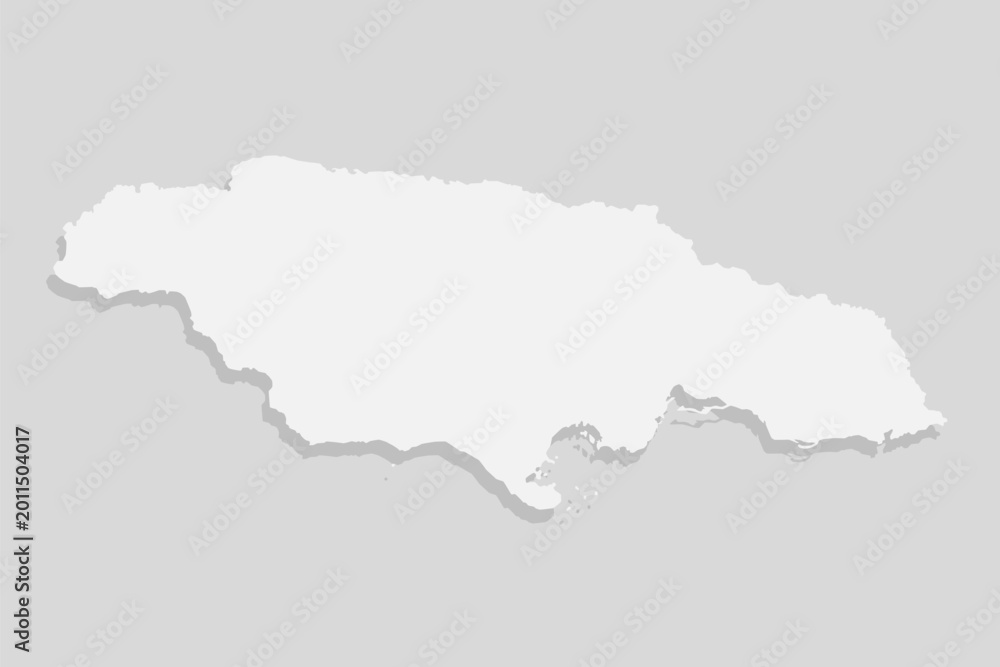 Fototapeta premium Map of Jamaica, template Caribbean outline country
