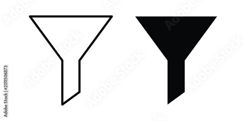 Free Download Filter icon illustration design vector set in black. - GFXLoad