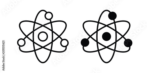 Science icon illustration design vector set in black.