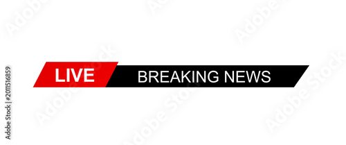 Live breaking news lower third graphic