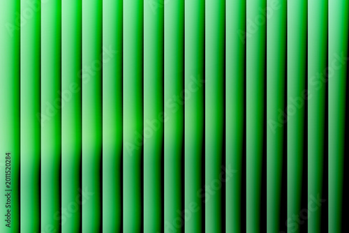 Abstract green and black vertical stripes with soft 3D gradient shadows