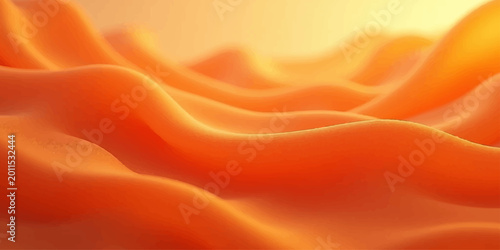 Cuadro en lienzo Luxurious red and orange silk fabric background with soft satin waves and golden