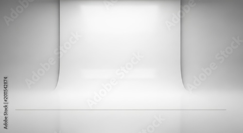 Clean, empty studio backdrop with soft lighting, ready for creative use
