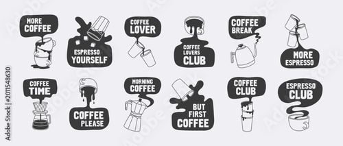 Foto Coffee concept design with quotes