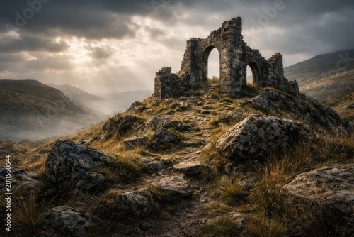 Ruined stone formations on ...