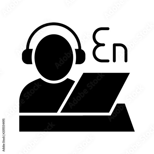 Obraz na płótnie English translator icon