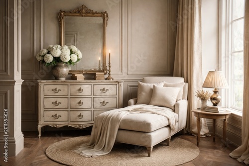 Refined beige interior with...